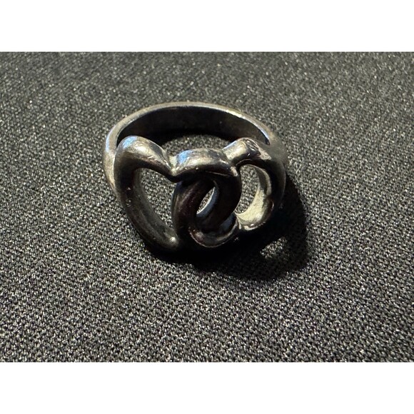 James Avery Sterling Silver Interlocked Heart Ring Size 5.5, Dbl Heart - Picture 6 of 7